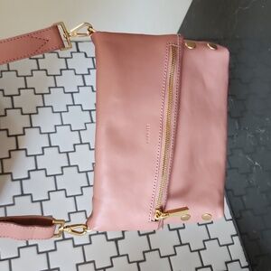 Hammitt Fold Over VIP Crossbody Pink Sand Goldtone💗